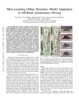 Meta-Learning Online Dynamics Model Adaptation in Off-Road Autonomous Driving