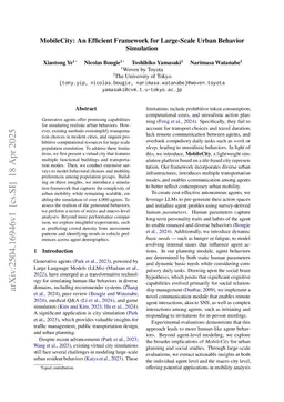 MobileCity: An Efficient Framework for Large-Scale Urban Behavior Simulation