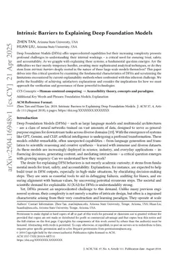 Intrinsic Barriers to Explaining Deep Foundation Models