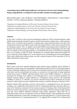 Automating tumor-infiltrating lymphocyte assessment in breast cancer histopathology images using QuPath: a transparent and accessible machine learning pipeline
