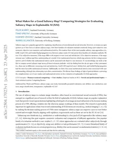 What Makes for a Good Saliency Map? Comparing Strategies for Evaluating Saliency Maps in Explainable AI (XAI)