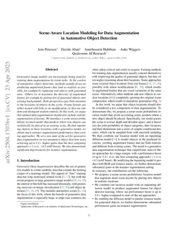 Scene-Aware Location Modeling for Data Augmentation in Automotive Object Detection