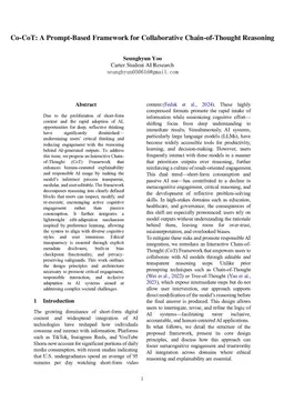 Co-CoT: A Prompt-Based Framework for Collaborative Chain-of-Thought Reasoning