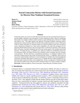 Neural Contraction Metrics with Formal Guarantees for Discrete-Time Nonlinear Dynamical Systems