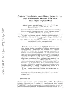 Anatomy-constrained modelling of image-derived input functions in dynamic PET using multi-organ segmentation