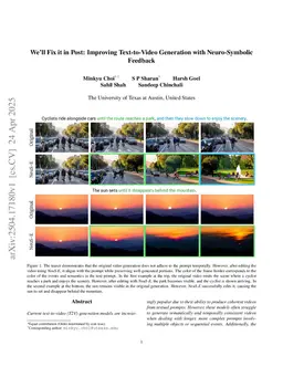 We'll Fix it in Post: Improving Text-to-Video Generation with Neuro-Symbolic Feedback