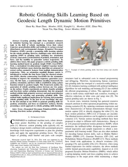 Robotic Grinding Skills Learning Based on Geodesic Length Dynamic Motion Primitives