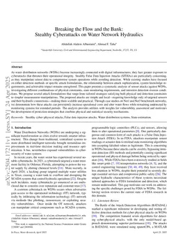 Breaking the Flow and the Bank: Stealthy Cyberattacks on Water Network Hydraulics