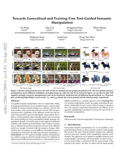 Towards Generalized and Training-Free Text-Guided Semantic Manipulation