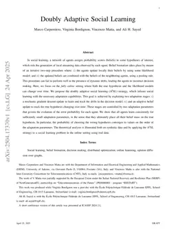 Doubly Adaptive Social Learning