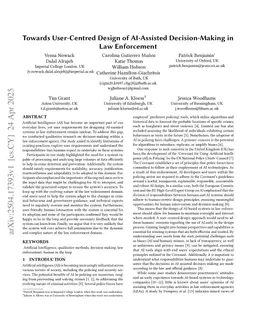 Towards User-Centred Design of AI-Assisted Decision-Making in Law Enforcement