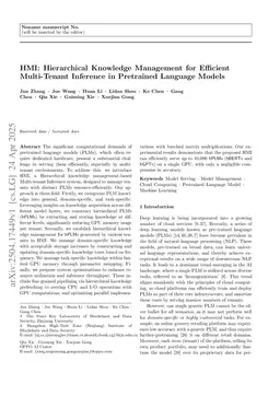 HMI: Hierarchical Knowledge Management for Efficient Multi-Tenant Inference in Pretrained Language Models