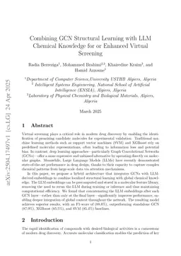 Combining GCN Structural Learning with LLM Chemical Knowledge for Enhanced Virtual Screening