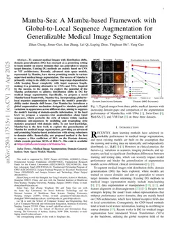 Mamba-Sea: A Mamba-based Framework with Global-to-Local Sequence Augmentation for Generalizable Medical Image Segmentation