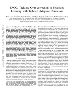 TACO: Tackling Over-correction in Federated Learning with Tailored Adaptive Correction