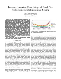 Learning Isometric Embeddings of Road Networks using Multidimensional Scaling