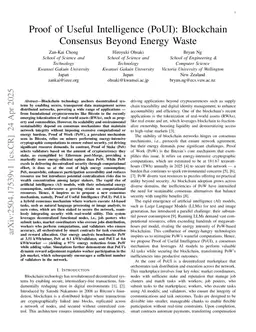 Proof of Useful Intelligence (PoUI): Blockchain Consensus Beyond Energy Waste