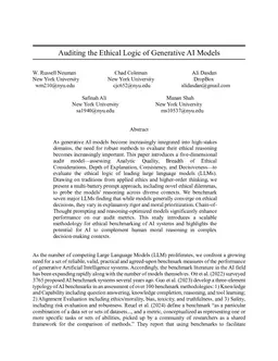 Auditing the Ethical Logic of Generative AI Models