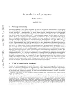 An introduction to R package `mvs`