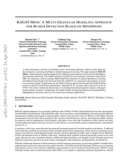 RAGAT-Mind: A Multi-Granular Modeling Approach for Rumor Detection Based on MindSpore