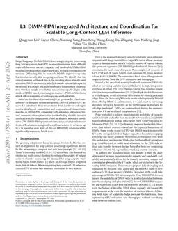 L3: DIMM-PIM Integrated Architecture and Coordination for Scalable Long-Context LLM Inference