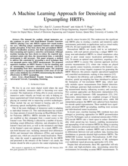 A Machine Learning Approach for Denoising and Upsampling HRTFs