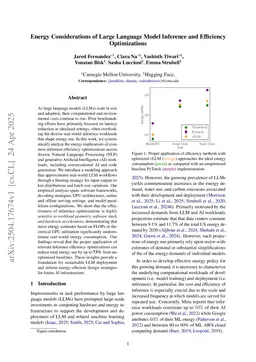 Energy Considerations of Large Language Model Inference and Efficiency Optimizations