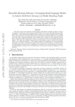 Ensemble Bayesian Inference: Leveraging Small Language Models to Achieve LLM-level Accuracy in Profile Matching Tasks