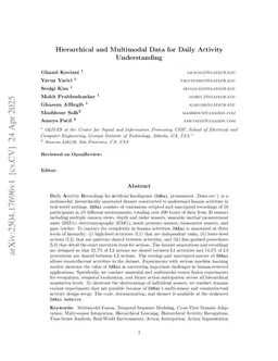 Hierarchical and Multimodal Data for Daily Activity Understanding