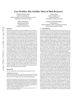 User Profiles: The Achilles' Heel of Web Browsers