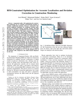 BIM-Constrained Optimization for Accurate Localization and Deviation Correction in Construction Monitoring