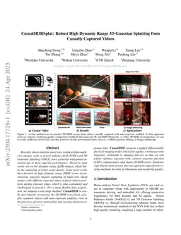 Casual3DHDR: Deblurring High Dynamic Range 3D Gaussian Splatting from Casually Captured Videos