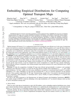 Embedding Empirical Distributions for Computing Optimal Transport Maps