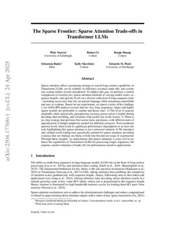 The Sparse Frontier: Sparse Attention Trade-offs in Transformer LLMs