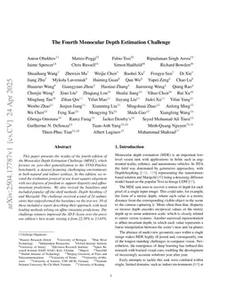 The Fourth Monocular Depth Estimation Challenge