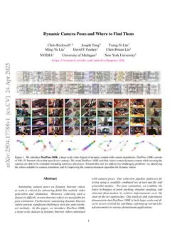 Dynamic Camera Poses and Where to Find Them