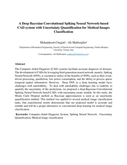 A Deep Bayesian Convolutional Spiking Neural Network-based CAD system with Uncertainty Quantification for Medical Images Classification