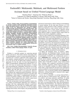 FashionM3: Multimodal, Multitask, and Multiround Fashion Assistant based on Unified Vision-Language Model