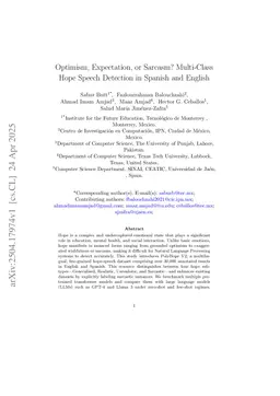 Optimism, Expectation, or Sarcasm? Multi-Class Hope Speech Detection in Spanish and English