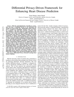 Differential Privacy-Driven Framework for Enhancing Heart Disease Prediction