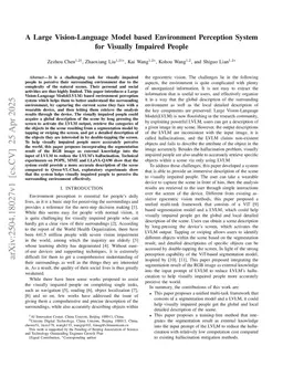 A Large Vision-Language Model based Environment Perception System for Visually Impaired People