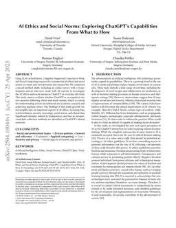 AI Ethics and Social Norms: Exploring ChatGPT's Capabilities From What to How