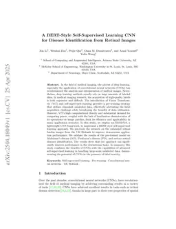A BERT-Style Self-Supervised Learning CNN for Disease Identification from Retinal Images