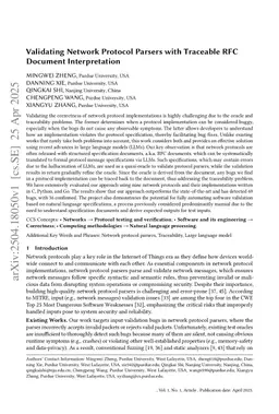 Validating Network Protocol Parsers with Traceable RFC Document Interpretation