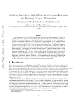 Stabilizing Reasoning in Medical LLMs with Continued Pretraining and Reasoning Preference Optimization
