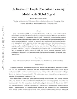 A Generative Graph Contrastive Learning Model with Global Signal