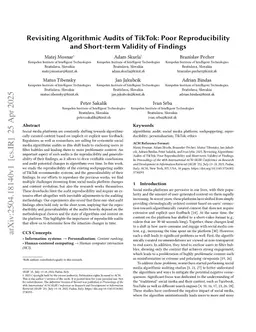 Revisiting Algorithmic Audits of TikTok: Poor Reproducibility and Short-term Validity of Findings