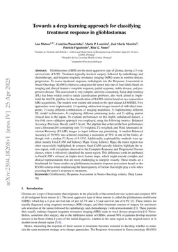 Towards a deep learning approach for classifying treatment response in glioblastomas
