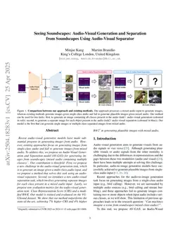 Seeing Soundscapes: Audio-Visual Generation and Separation from Soundscapes Using Audio-Visual Separator