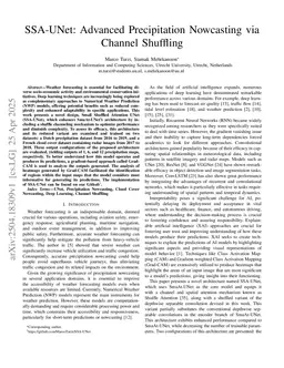 SSA-UNet: Advanced Precipitation Nowcasting via Channel Shuffling
